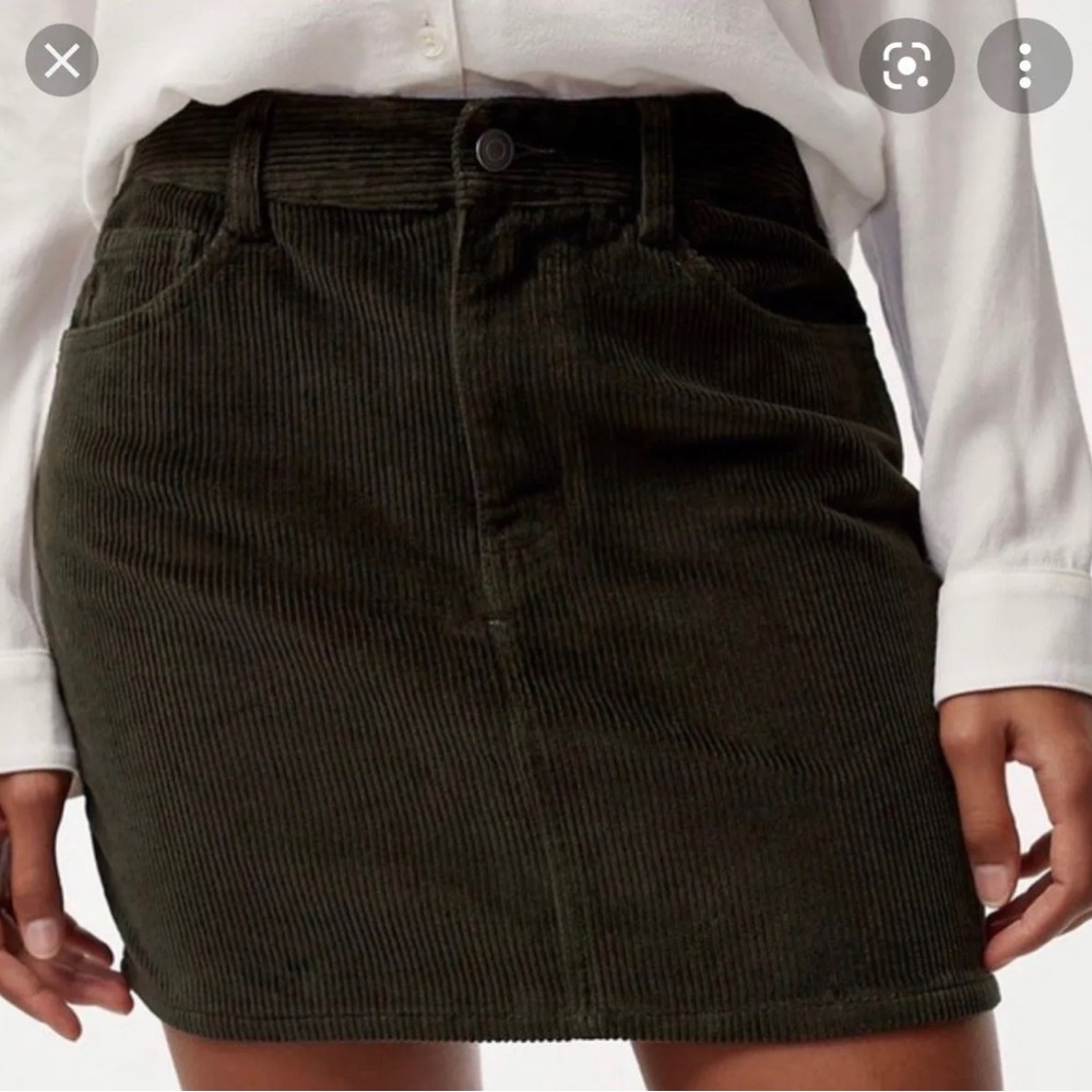 Wilfred Dark Green Corduroy Mini Skirt